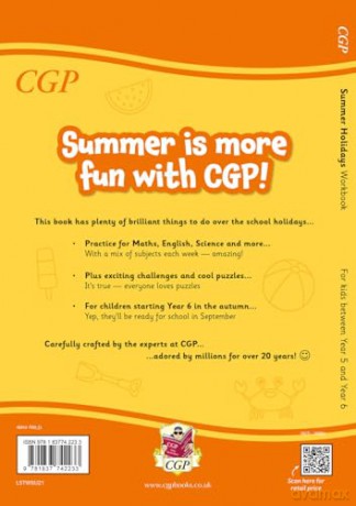 CGP Summer Holidays Activity Workbook - for kids between Year 5 and Year 6 (ages 9-10) (CGP Summer Holiday Workbooks) - CGP Books [KSIĄŻKA]