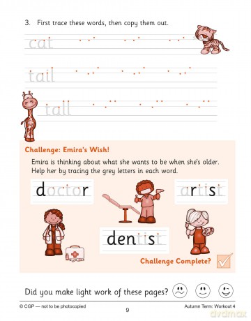 KS1 Year 1 English Handwriting 10-Minute Weekly Workouts (CGP Year 1 English) - CGP Books [KSIĄŻKA]