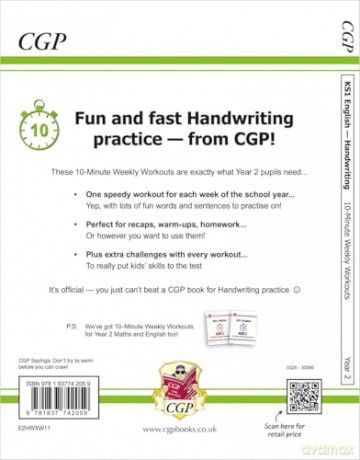 KS1 Year 2 English Handwriting 10-Minute Weekly Workouts (CGP Year 2 English) - CGP Books [KSIĄŻKA]