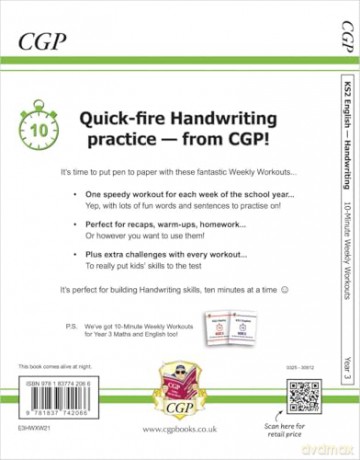KS2 Year 3 English Handwriting 10-Minute Weekly Workouts (CGP Year 3 English) - CGP Books [KSIĄŻKA]