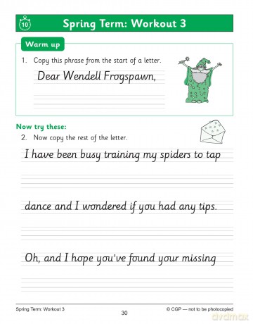 KS2 Year 3 English Handwriting 10-Minute Weekly Workouts (CGP Year 3 English) - CGP Books [KSIĄŻKA]