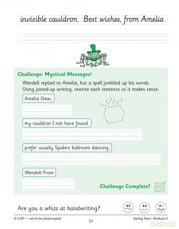 KS2 Year 3 English Handwriting 10-Minute Weekly Workouts (CGP Year 3 English) - CGP Books [KSIĄŻKA]