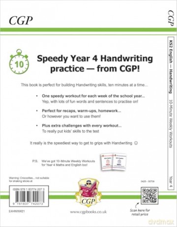 KS2 Year 4 English Handwriting 10-Minute Weekly Workouts (CGP Year 4 English) - CGP Books [KSIĄŻKA]