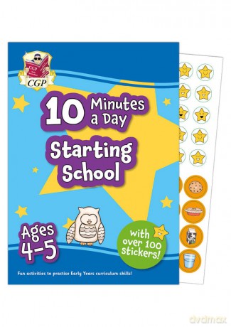 New 10 Minutes a Day Starting School for Ages 4-5 (with over 100 stickers) (CGP Reception Activity Books and Cards) - CGP Books [KSIĄŻKA]