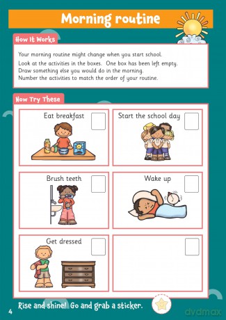 New 10 Minutes a Day Starting School for Ages 4-5 (with over 100 stickers) (CGP Reception Activity Books and Cards) - CGP Books [KSIĄŻKA]