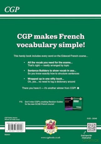 New GCSE French Edexcel Vocabulary Book (for exams from 2026) (CGP Edexcel GCSE French) - CGP Books [KSIĄŻKA]