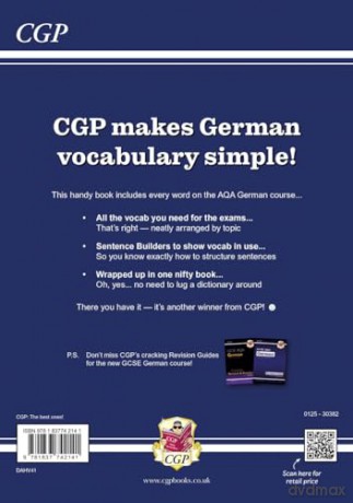 New GCSE German AQA Vocabulary Book (for exams from 2026) (CGP AQA GCSE German) - CGP Books [KSIĄŻKA]