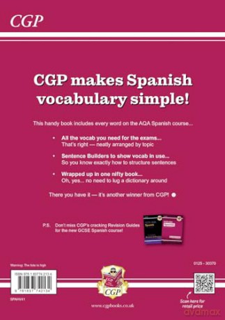 New GCSE Spanish AQA Vocabulary Book (for exams from 2026) (CGP AQA GCSE Spanish) - CGP Books [KSIĄŻKA]