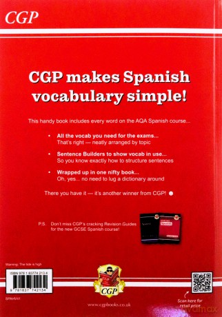 New GCSE Spanish AQA Vocabulary Book (for exams from 2026) (CGP AQA GCSE Spanish) - CGP Books [KSIĄŻKA]