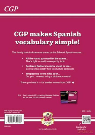 New GCSE Spanish Edexcel Vocabulary Book (for exams from 2026) (CGP Edexcel GCSE Spanish) - CGP Books [KSIĄŻKA]