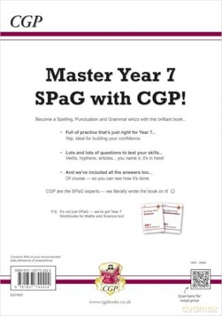 New KS3 Year 7 Spelling, Punctuation and Grammar Targeted Workbook (with answers) - CGP Books [KSIĄŻKA]