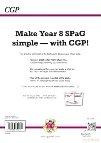 New KS3 Year 8 Spelling, Punctuation and Grammar Targeted Workbook (with answers) - CGP Books [KSIĄŻKA]