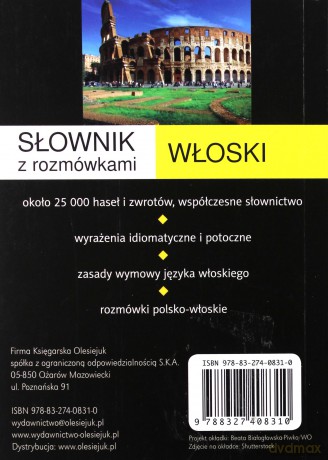 Słownik włosko-polski, polsko-włoski z rozmówkami - Hanna Cieśla [KSIĄŻKA]
