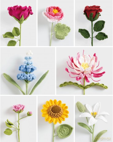 Crochet A Flower Bouquet: 35 crochet patterns for handmade flowers and foliage - Li Li [KSIĄŻKA]