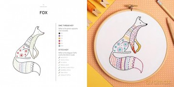 Embroidery Made Easy: Awesome Animals: 12 beginner-friendly embroidery patterns with iron-on transfers - Stephanie Carswell [KSIĄŻKA]
