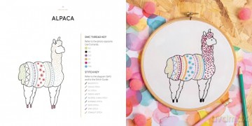 Embroidery Made Easy: Awesome Animals: 12 beginner-friendly embroidery patterns with iron-on transfers - Stephanie Carswell [KSIĄŻKA]