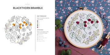 Embroidery Made Easy: Botanical Bliss: 12 beginner-friendly embroidery patterns with iron-on transfers - Stephanie Carswell [KSIĄŻKA]