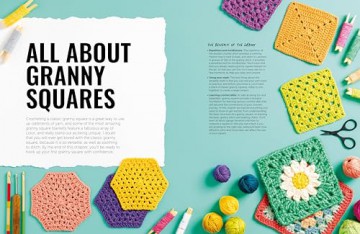 The Granny Square Crochet Bible: Everything you need to know about how to crochet granny squares - Lynne Rowe [KSIĄŻKA]