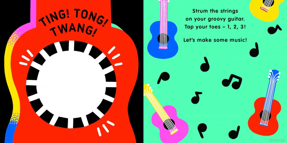 My Busy Music Book!: A Playful Music Book with Pages to Twang, Bang, and Rattle! - Design Eye [KSIĄŻKA]