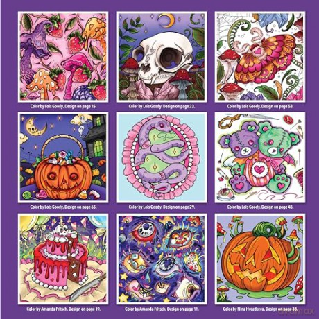 Creepy Curiosities Coloring Book: Eerie Designs to Terrify and Delight - Lois Goody [KSIĄŻKA]