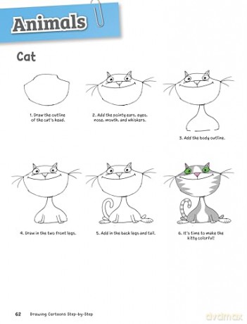 Drawing Cartoons Step by Step: 200 Lessons for Drawing Cartoons, Comics, and Graphic Novels Like a Pro - Jerry King [KSIĄŻKA]