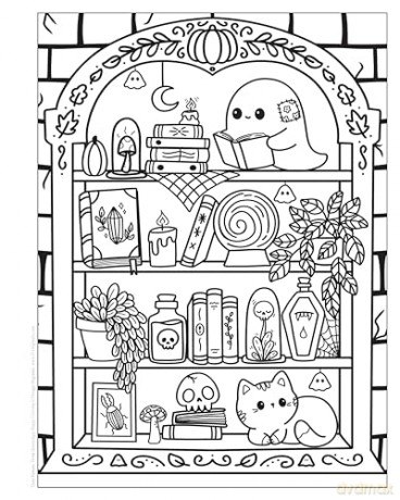 Hauntingly Happy Coloring: Creepy Kawaii Designs to Bring to Life - Dani Banani [KSIĄŻKA]