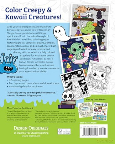 Hauntingly Happy Coloring: Creepy Kawaii Designs to Bring to Life - Dani Banani [KSIĄŻKA]