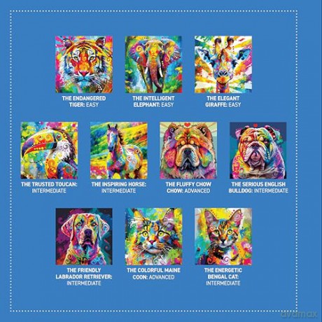 Pop-Art Animal Sticker Mosaic Art: 10 Amazing Designs - Dean Russo [KSIĄŻKA]