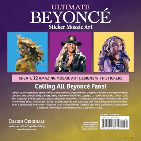 Ultimate Beyonce Sticker Mosaic Art: 12 Beautiful Portraits, Gallery, Fun Facts - Logan Powell [KSIĄŻKA]