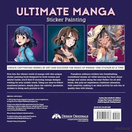 Ultimate Manga Sticker Painting: 10 Magnificent Masterpieces - Logan Powell [KSIĄŻKA]