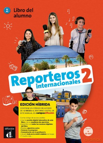 Reporteros internacionales 2 - Edición híbrida - Libro del alumno + audio MP3. A1/A2: Libro del alumno + MP3 CD 2 (A1-A2) - EDICION HI - Delphine Rouchy [KSIĄŻKA]