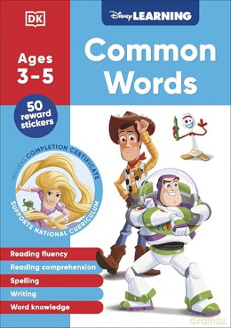 Disney Learning Common Words (Ages 3-5): Preschool/Reception English Reading, Spelling, Writing Workbook for Kids, Aligned with National Curriculum - DK [KSIĄŻKA]