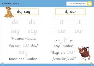 Disney Learning Common Words (Ages 3-5): Preschool/Reception English Reading, Spelling, Writing Workbook for Kids, Aligned with National Curriculum - DK [KSIĄŻKA]
