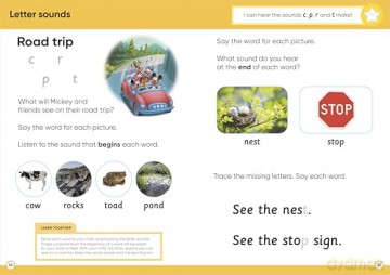 Disney Learning Starting to Read (Ages 3-5): Preschool/Reception English Handwriting, Alphabet Workbook for Kids, Aligned with National Curriculum - DK [KSIĄŻKA]