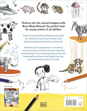 Draw Along Animals: Sketch Your Way Through the Animal Kingdom - Pippa Pixley [KSIĄŻKA]