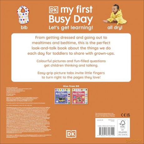 My First Busy Day: Let's Get Learning! (My First Tabbed Board Book) - DK [KSIĄŻKA]