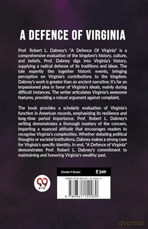 A Defence Of Virginia - Prof Robert L Dabney [KSIĄŻKA]