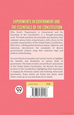 Experiments in Government and the Essentials of the Constitution - Elihu Root [KSIĄŻKA]
