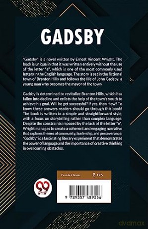 Gadsby a Story of Over 50,000 Words without Using the Letter "E" - Ernest Vincent Wright [KSIĄŻKA]