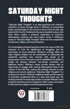 Saturday Night Thoughts - Orson F. Whitney [KSIĄŻKA]