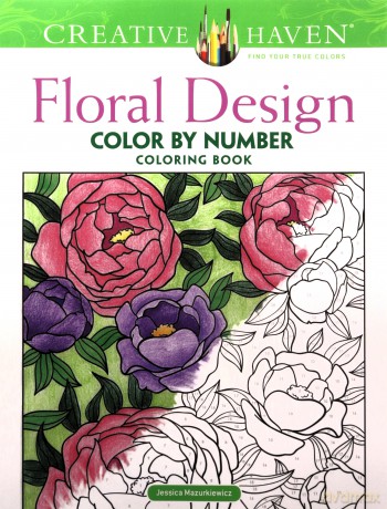 Creative Haven Floral Design Color By Number Coloring Book - Jessica Mazurkiewicz [KSIĄŻKA]
