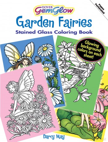 Garden Fairies: Stained Glass Coloring Book (Dover Stained Glass Coloring Book) - Darcy May [KSIĄŻKA]