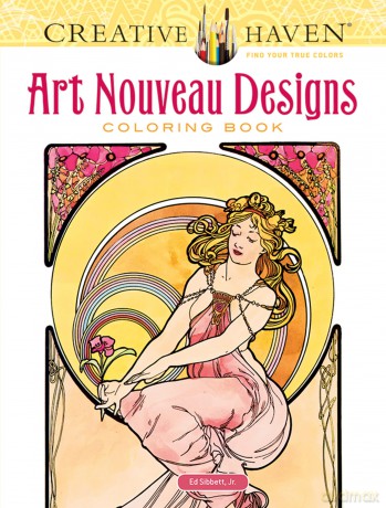Creative Haven Art Nouveau Designs Coloring Book - Alphonse Marie Mucha [KSIĄŻKA]
