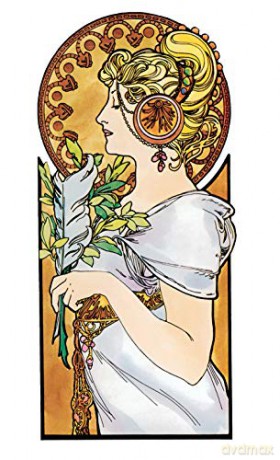 Creative Haven Art Nouveau Designs Coloring Book - Alphonse Marie Mucha [KSIĄŻKA]