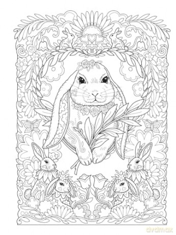 Creative Haven Boho Bunnies Coloring Book (Adult Coloring) - Marjorie Sarnat [KSIĄŻKA]