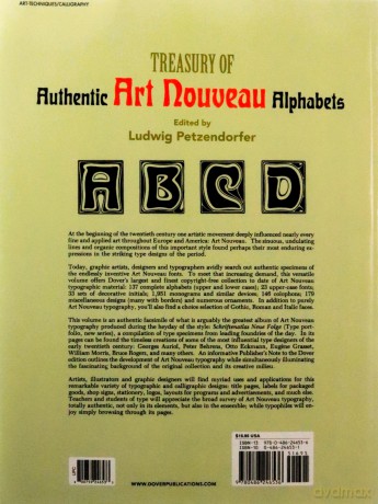 Treasury of Authentic Art Nouveau: Alphabets, Decorative Initials, Monograms, Frames and Ornaments: xiii (Lettering, Calligraphy, Typography) - Alan Weissman [KSIĄŻKA]