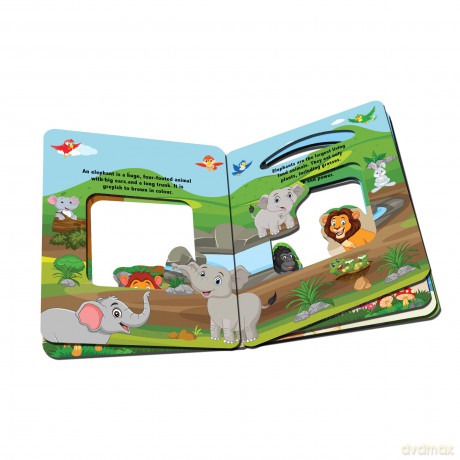 In the Jungle: Die Cut Window Board Book for Kids - Aman Chandra [KSIĄŻKA]