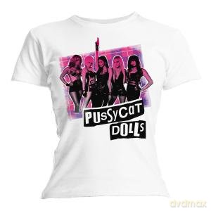 The Pussycat Dolls: Tartan (L White Skinny) [T-Shirt]
