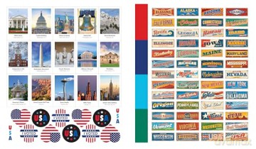 1,000 Stickers: USA (Regional Sticker Books) - duopress [KSIĄŻKA]
