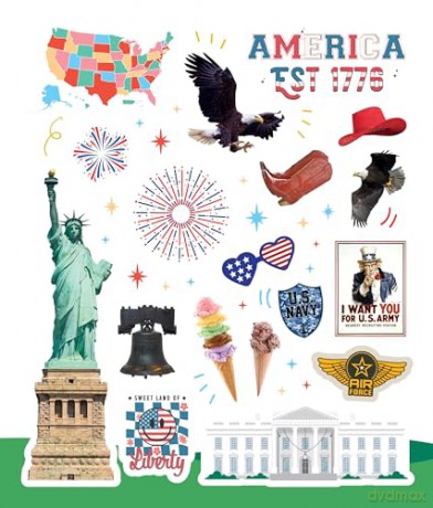 1,000 Stickers: USA (Regional Sticker Books) - duopress [KSIĄŻKA]